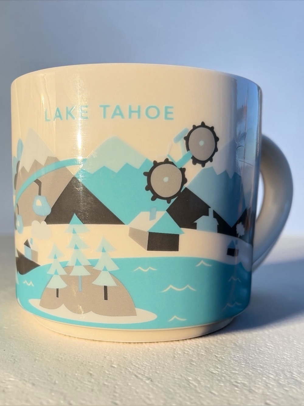 STARBUCKS YOU ARE HERE LAKE TAHOE COFFEE MUG COLLECTIBLE 14OZ